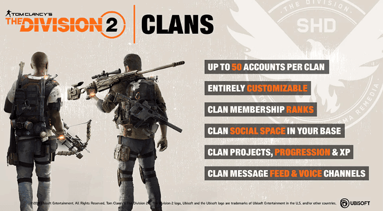 Division 2 – *NEW CONTENT* CLANS !