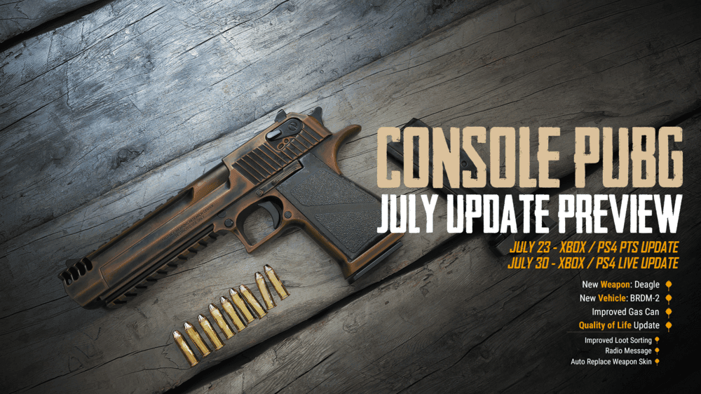 PUBG – July 2019 | Console Patch Notes