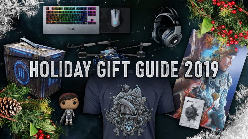 A selection of Gears merch as part of the Holiday Gift Guide 2019 promotion