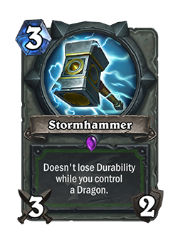 Old Stormhammer used to have a neutral frame bordering the art and text.